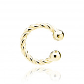 Cercel ear cuff argint placat cu aur galben model impletit DiAmanti Z1873UG-DIA